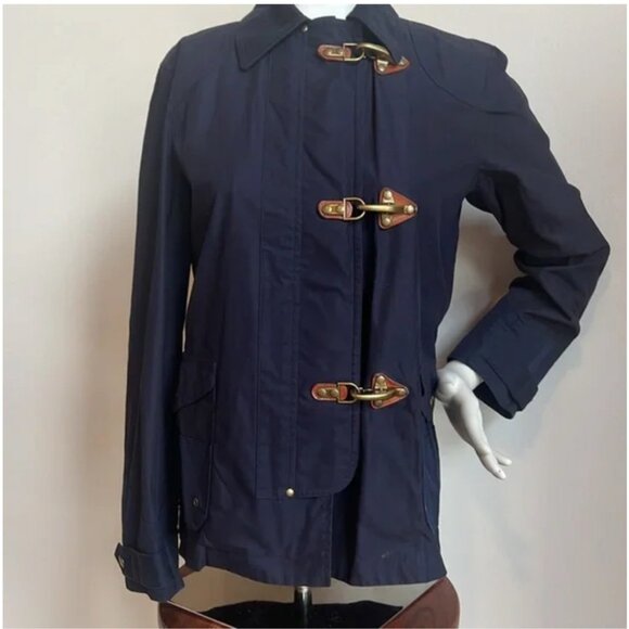 Lauren Ralph Lauren Vintage Navy Equestrian Toggle buckle jacket SMALL - Picture 1 of 8